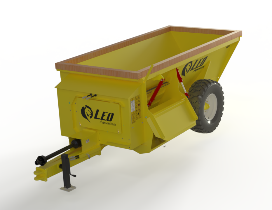 LEO 1006 misverspreider vlekvrye staal hopper kompak kommersieel duty