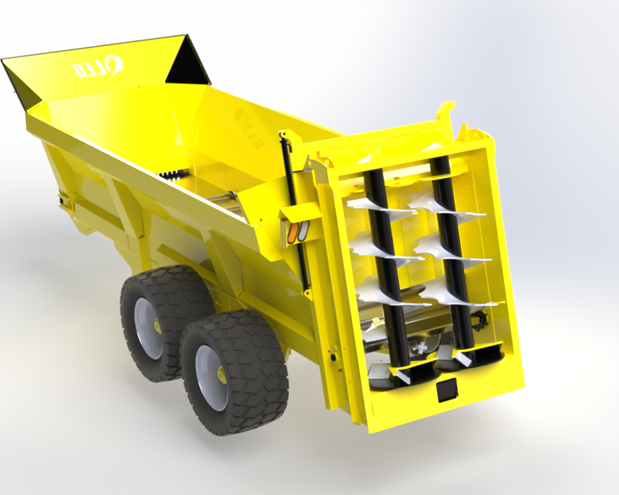 LEO 8015 agter-afvoer vertikale klopper spreader side profile