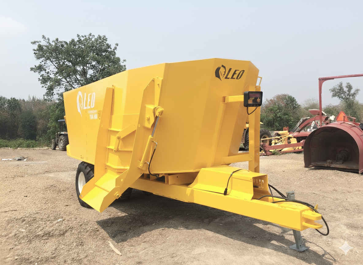 LEO 7014HD swaar diens voermenger 14 kubieke meter sy-afvoer