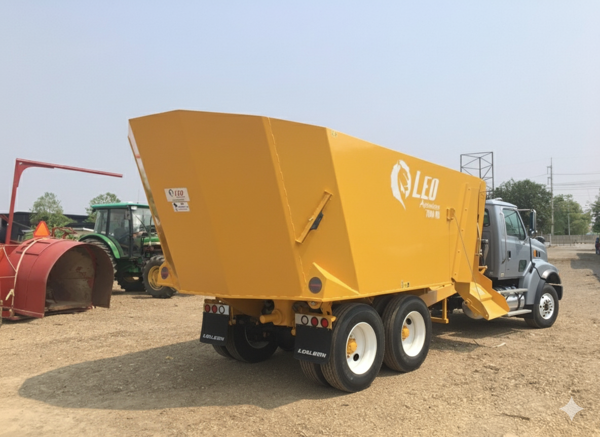 LEO 7018HD swaar diens voermenger 18 kubieke meter truck mount konfigurasie