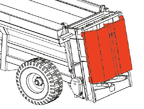 LEO 80 Reeks chicken litter shield opsioneel attachment for pluimvee manure spreading