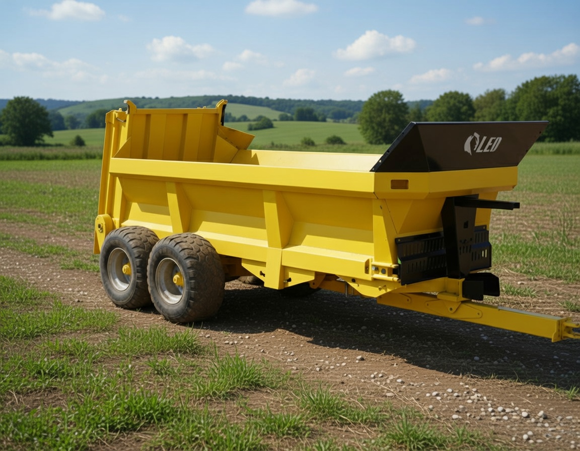 LEO 8018 agter-afvoer vertikale klopper misverspreider 18 kubieke meter kommersieel