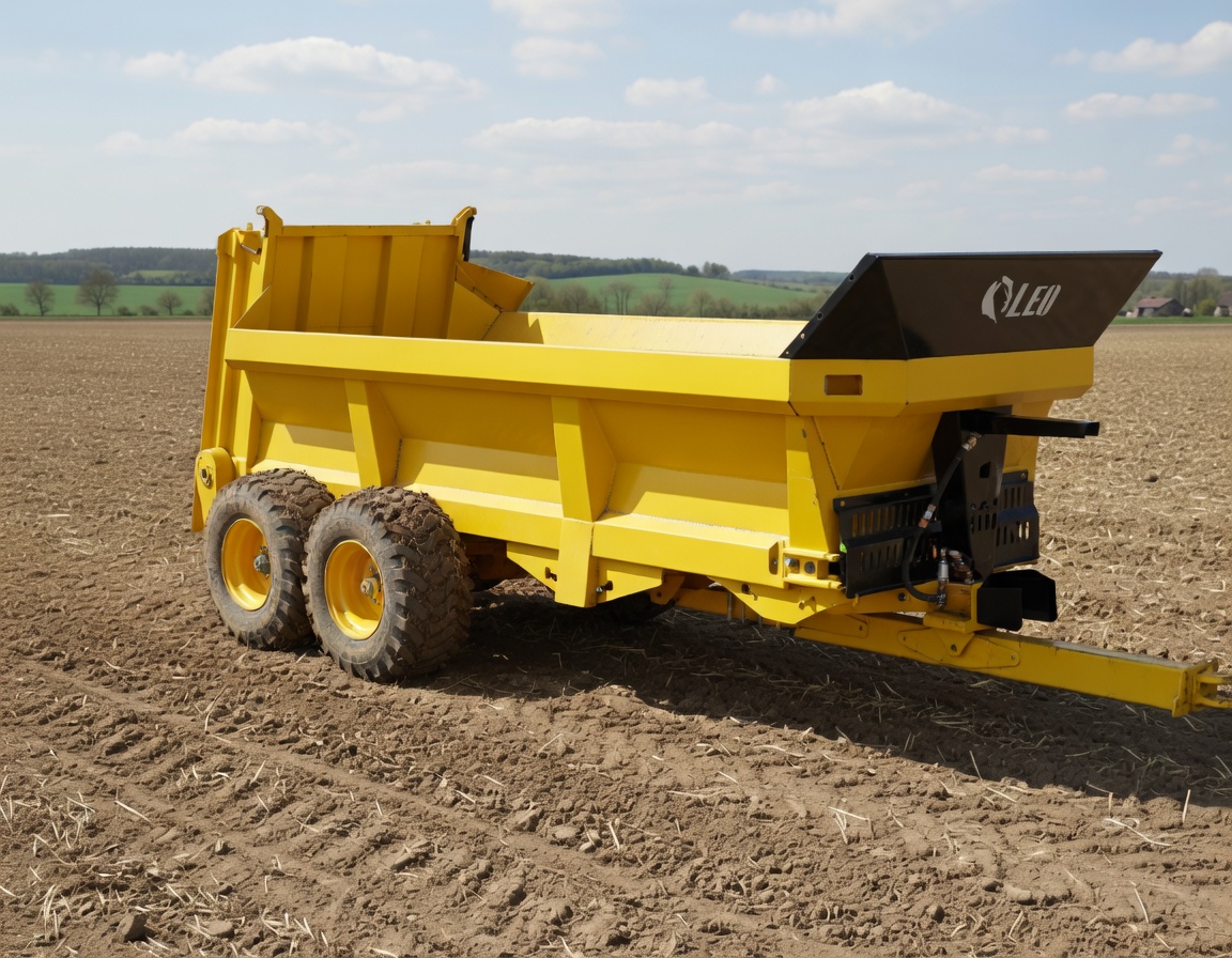 LEO 8012 agter-afvoer vertikale klopper misverspreider 12 kubieke meter